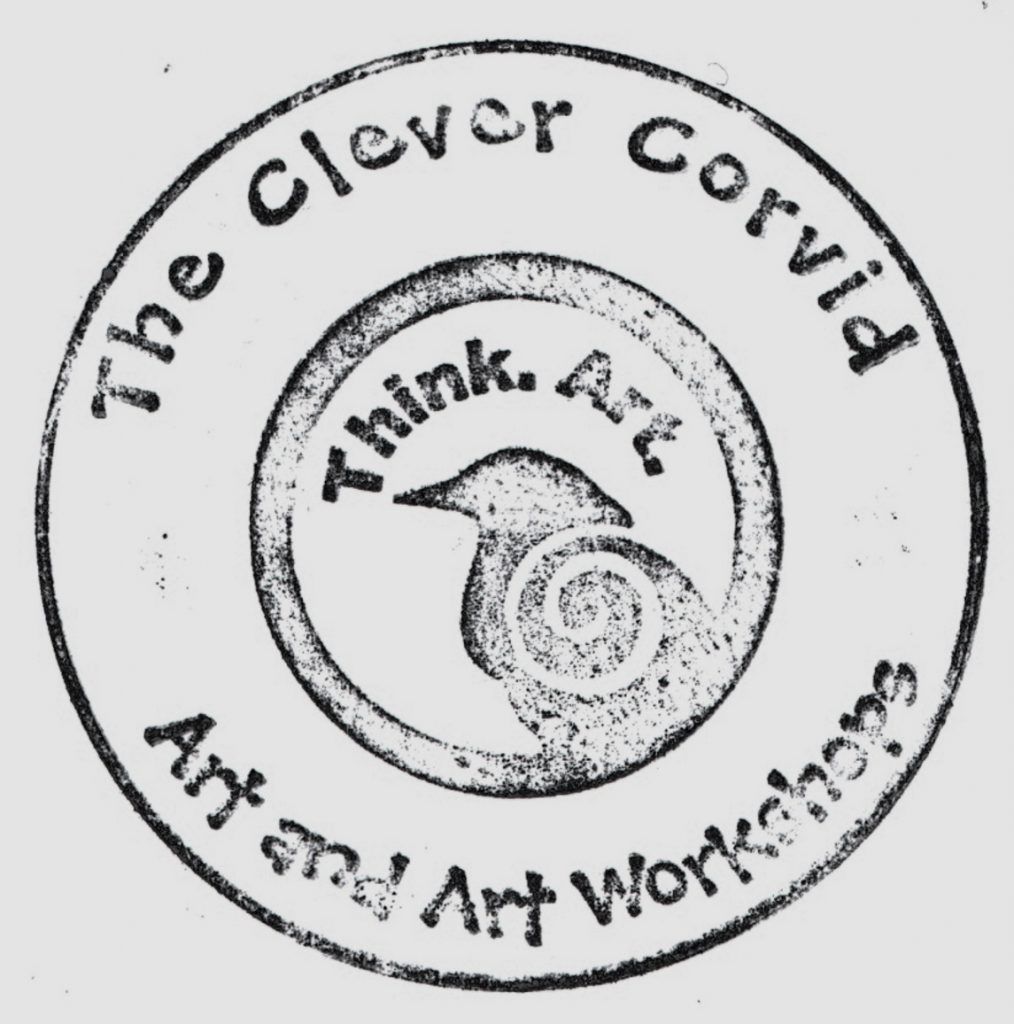 clever corvid stamp logo